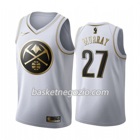 Canotte Uomo Denver Nuggets Jamal Murray 27 2019-20 Nike Bianco Golden Edition Swingman